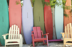 The atmosphere around Morada Bay Beach Cafe has reminiscent splashes of Baudoin's colorful past as a champion windsurfer. 